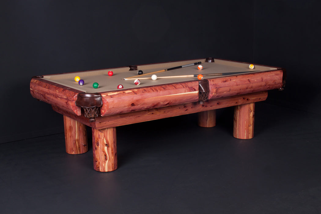 Viking Log Furniture Red Cedar Pool Table