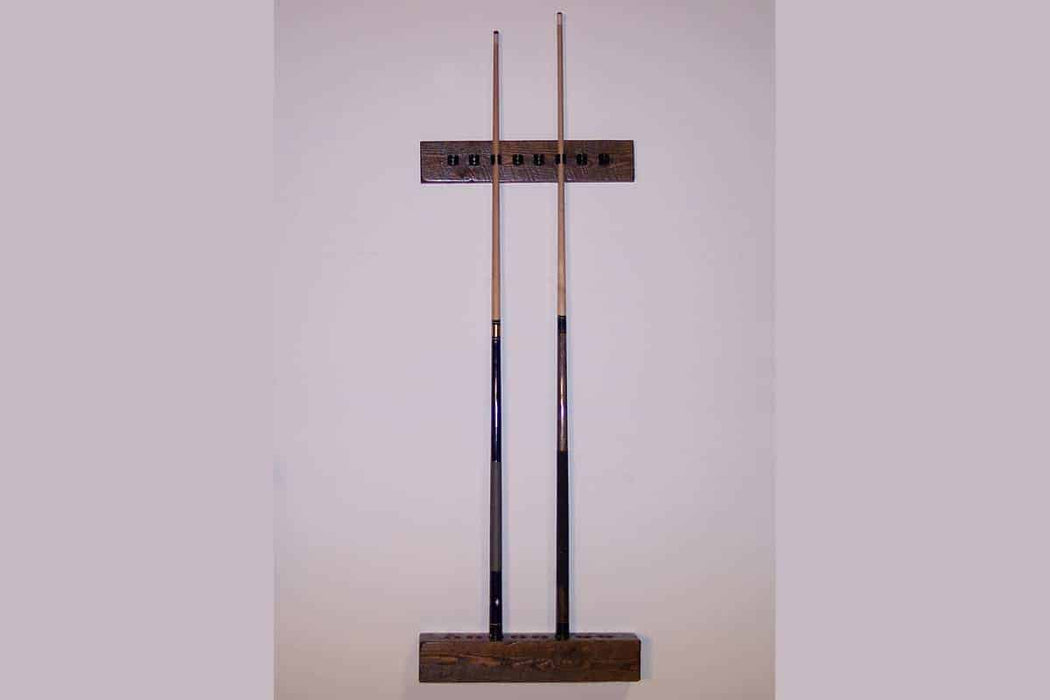Viking Log Furniture Barnwood 2 Piece Wall Cue Rack