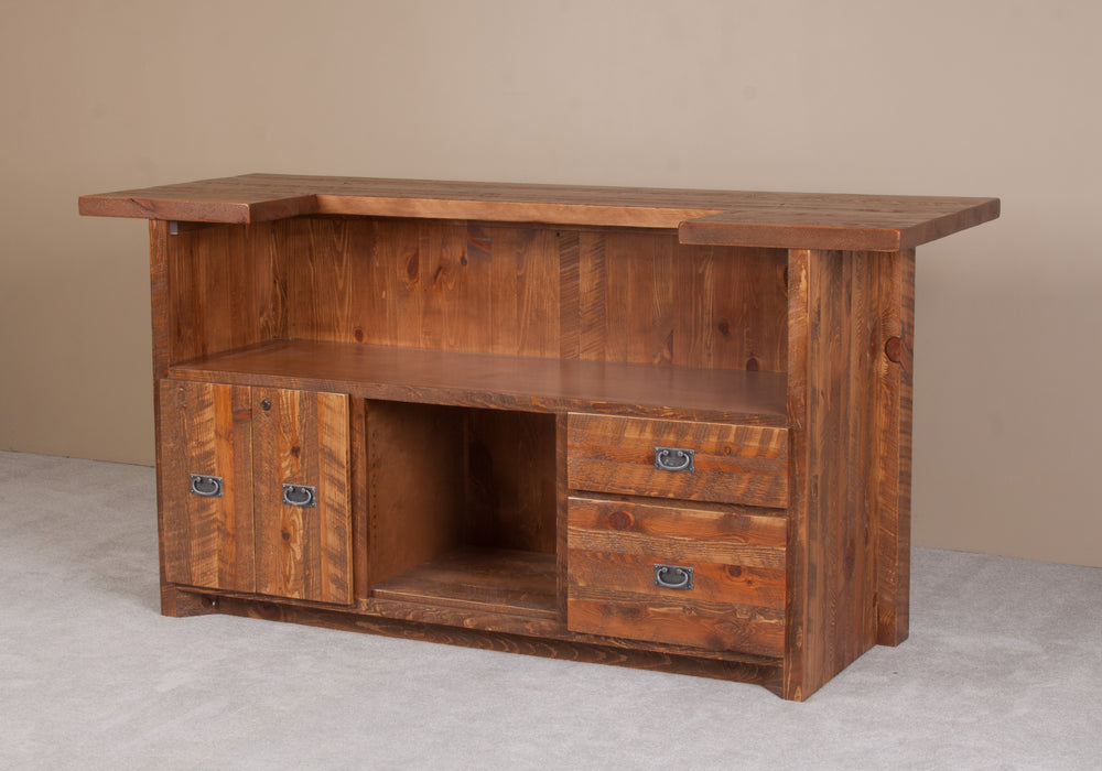 Viking Log Furniture Barnwood Bar (84 in)