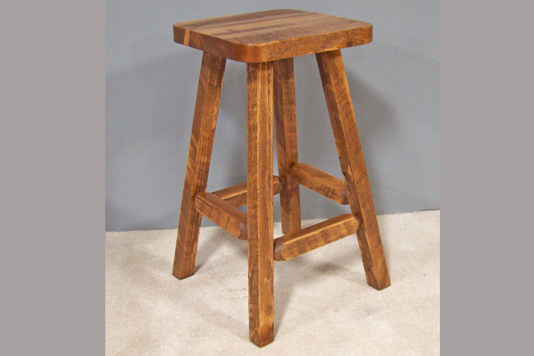 Viking Log Furniture Barnwood Pub Stool