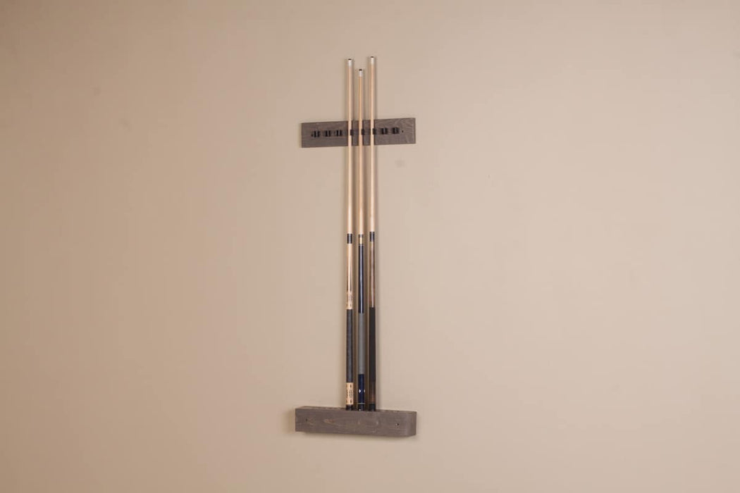 Viking Log Furniture Barnwood 2 Piece Wall Cue Rack